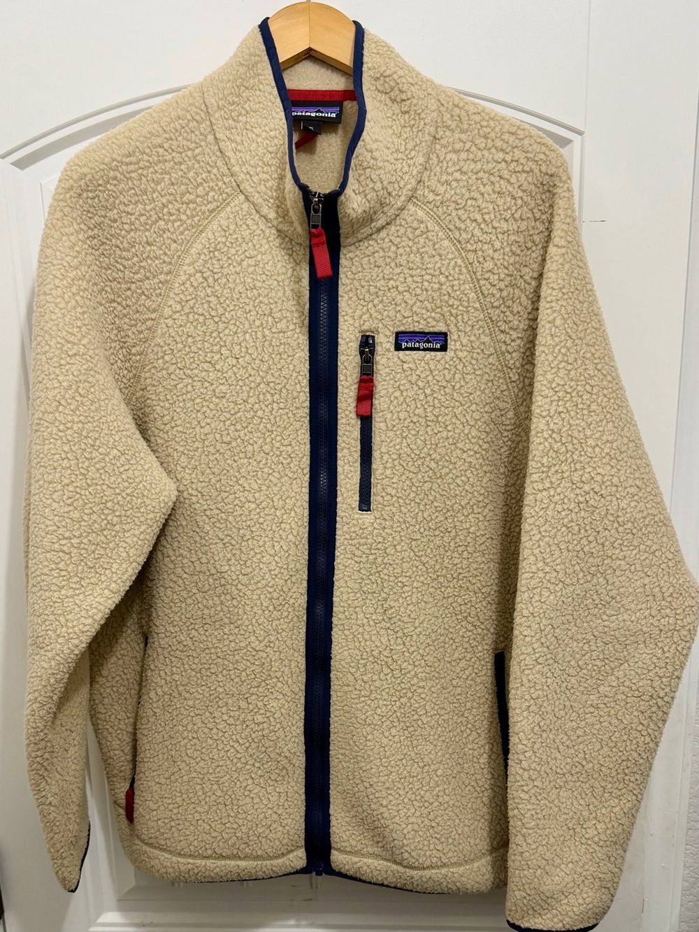 Patagonia Retro Pile Sherpa Full Zip Beige/Oatmeal Men’s Size XL, 22801FA22